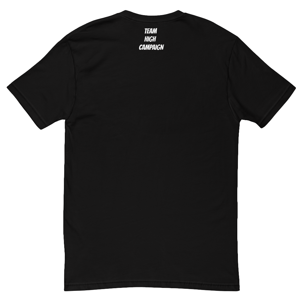 Team Highs white on black Short Sleeve T-shirt (UPPER LEFT LOGO)