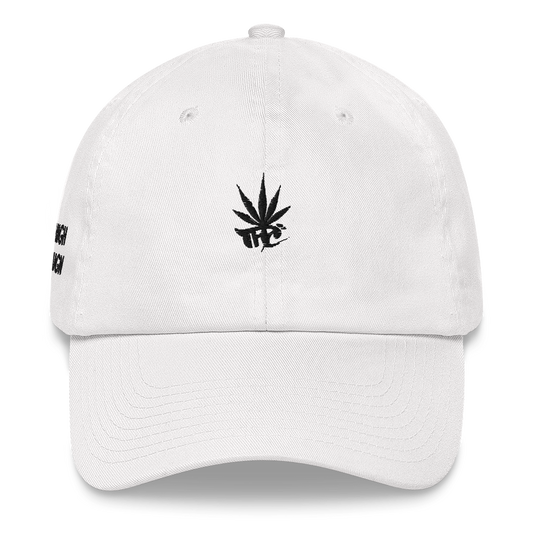 'Team High Campaigns' original Black on White Dad hat