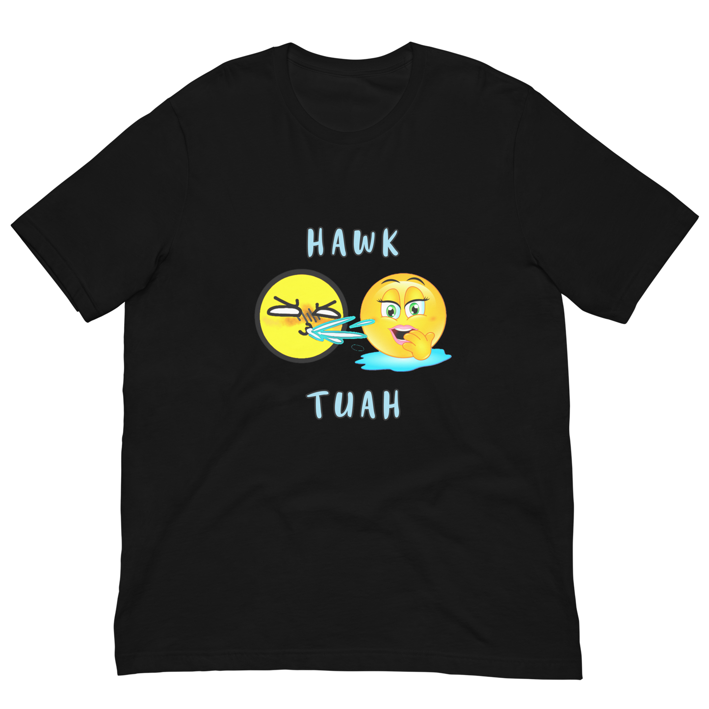 Team High Campaigns black 'Hawk Tuah' emoji Unisex T-shirt